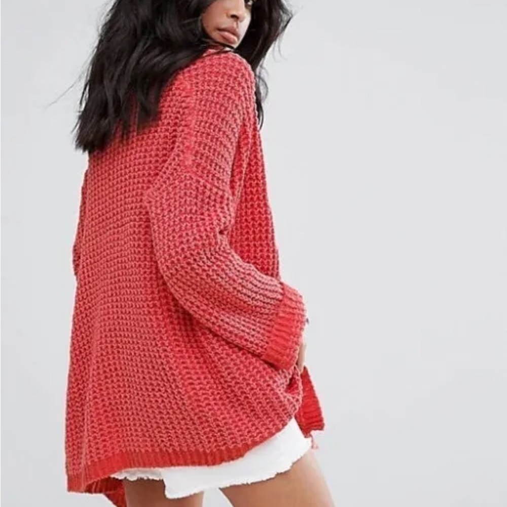 Free People I’ll Be Around Silk-Blend Cardigan size Small - Picture 5 of 12